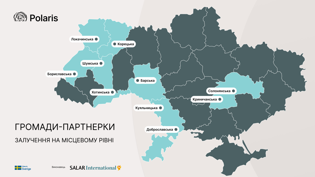 Local civic engagement: Polaris Programme Announces 10 Partner Hromadas